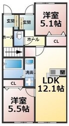 コンフォート茜台の物件間取画像